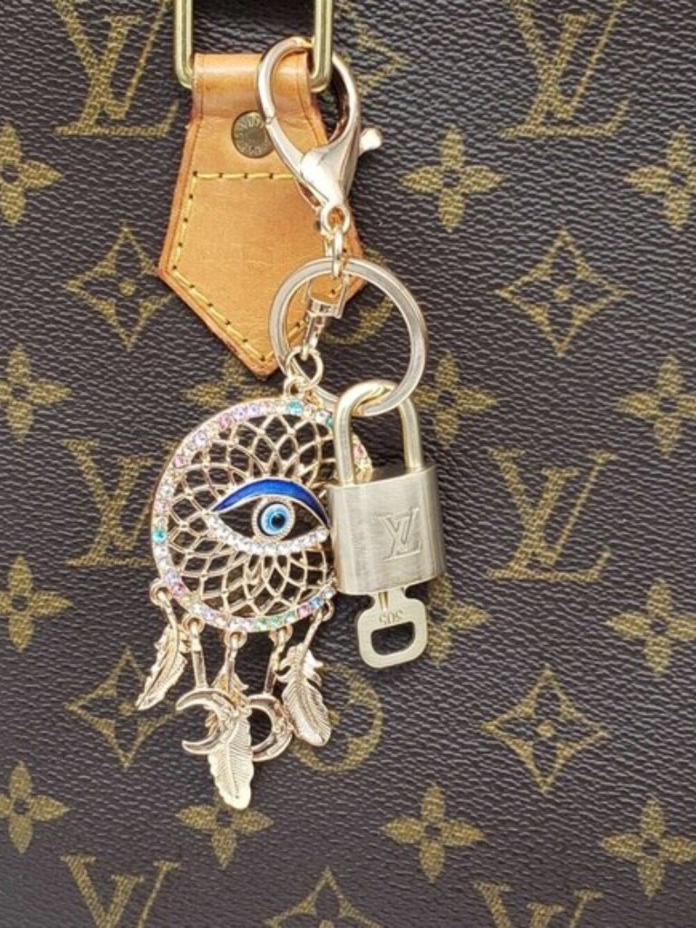 Louis Vuitton Gold Padlock 🔑 Authentic LV Unbranded Keychain Bag Charm